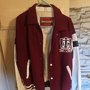 Vintage Texas A&M Maroon and White Men's Varsity Jacket